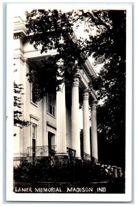 Madison Indiana IN Postcard RPPC Photo Lanier Memorial Building 1940 Vintage