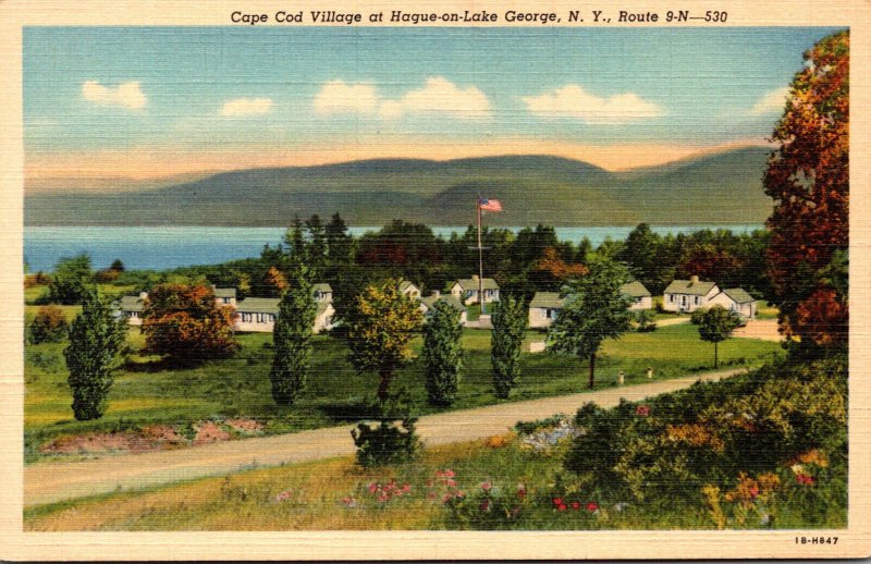 New York Cape Cod Village At Hague On Lake George Curteich