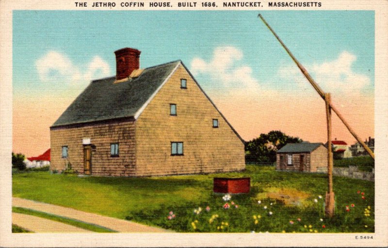 Massachusetts Natucket The Jethro Coffin House Built 1686