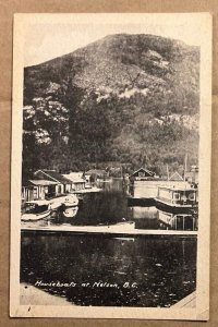 1928 USED POSTCARD - HOUSEBOATS AT NELSON, B.C, CANADA