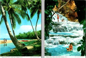 2~4X6 Postcards Ocho Rios, Jamaica WHITE RIVER COVE~DUNN'S RIVER FALLS~Beauties