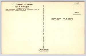 Postcard Saint Columbia's Cathedral Catholic Church Rayen Ave. Youngstown Ohio