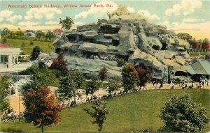 Postcard Pennsylvania Willow Grove Park Mountain Railway Amusement 23-8143