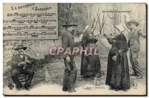 Old Postcard Folklore Auvergne The bourree