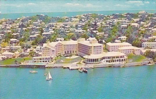 Bermuda Hamilton Harbour Aerial View Princess Hotel and Yacht Basin