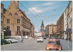 NIJMEGEN, Gelderland, Netherlands, 1950-1970's; Burchtstraat Met Raadhuis