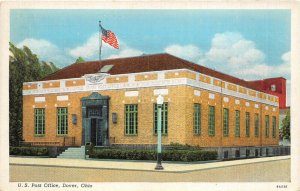 Dover Ohio 1940s Postcard U.S. Post Office Building