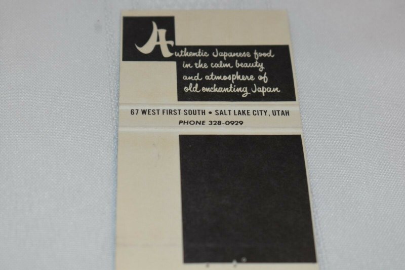 Mikado Japanese Restaurant Salt Lake City Utah 30 Strike Matchbook Cover