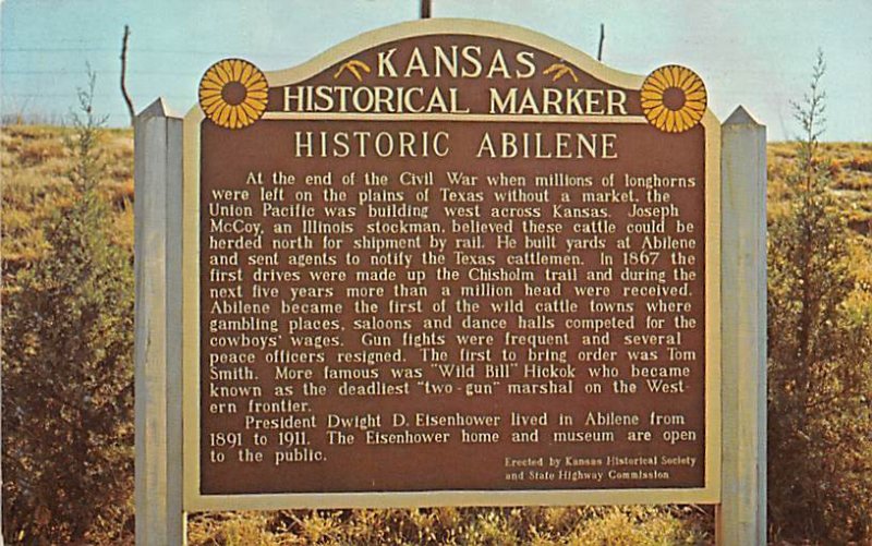 Historic marker Abilene Kansas