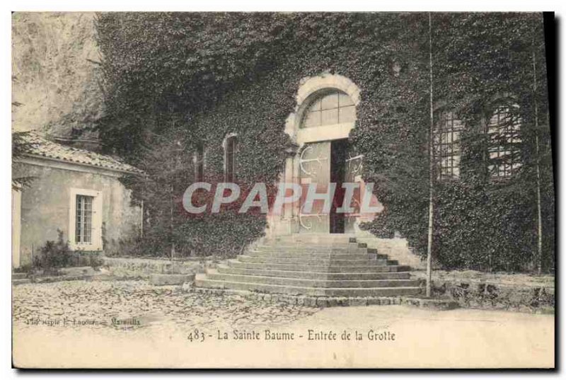 Old Postcard La Sainte Baume Cave Entrance