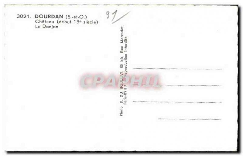 Old Postcard Dourdan Chateau (century beginning) The Dungeon