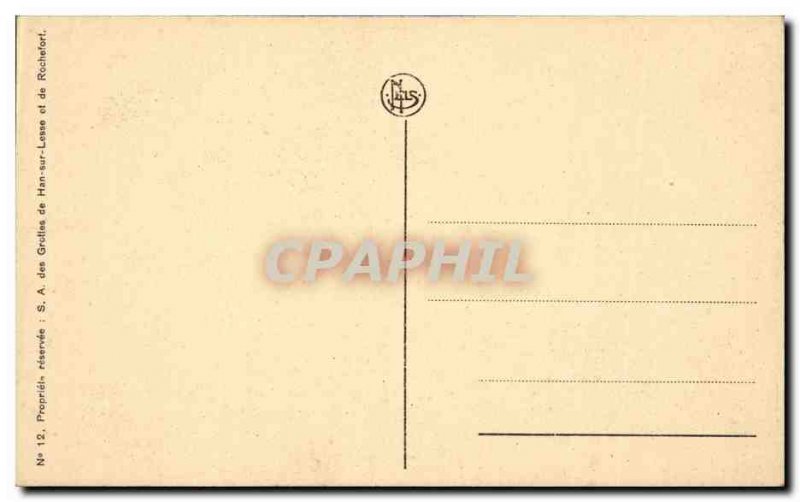 Old Postcard Belgium Han Caves The trophy