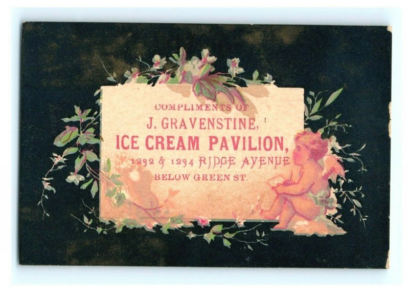 1880s-90s J. Gravenstine Ice Cream Pavilion #3 Cherub Children Lot Of 4 P217 