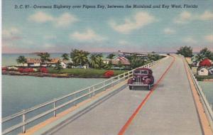 Florida Keys Overseas Highway Over Pigeon Key 1949 Curteich