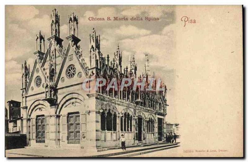 Old Postcard Chiesa S Maria Della Spina Pisa