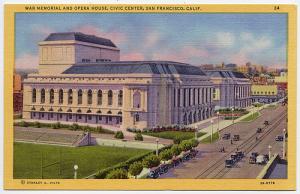 War Memorial & Opera House - San Francisco CA - c. 1932 U...
