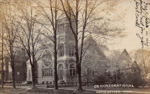 Congregational Church Constantine Michigan 1910s RPPC Real Photo postcard