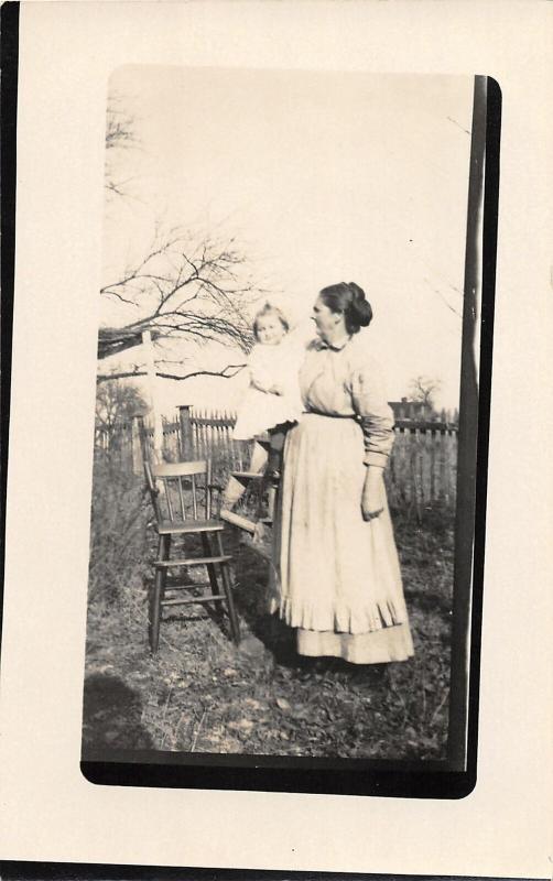 F36/ Jackson Ohio RPPC Postcard c1915 Betty Elliot Liberty Twp Child Mother 8