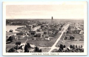 COCHRANE, Ontario Canada ~ BIRDSEYE VIEW of CITY 1939 Postcard