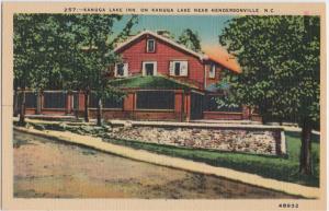 Old HENDERSONVILLE North Carolina NC Postcard KANGA LAKE INN