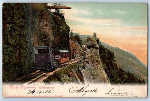 Arth Schwyz Switzerland Postcard Arth-Rigibahn Kräberwand Train 1902 Posted