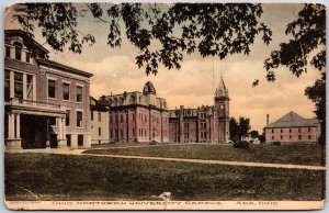 1910's Ohio Northern University Campus Ada Ohio OH Building Posted Postcard