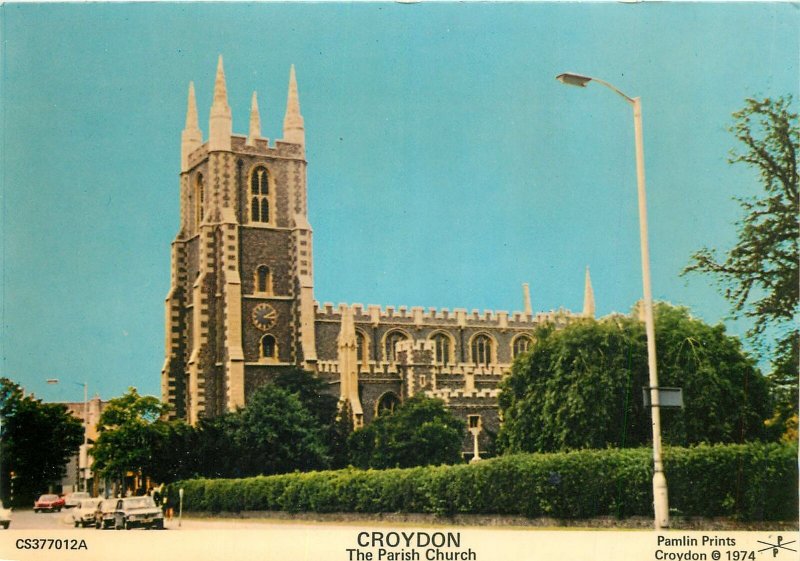 England Postcard Croydon Parish Church