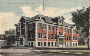 Clinton, IA Iowa   LYONS HIGH SCHOOL  Clinton County 1911 Hugh Leighton Postcard