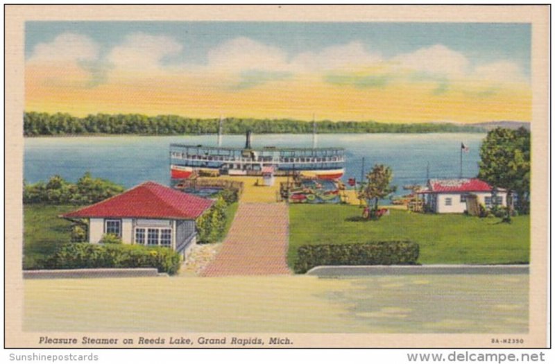 Michigan Grand Rapids Pleasure Steamer On Reeds Lake Curteich