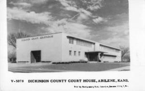 Abilene Kansas birds eye view Dickinson Co Court House real photo pc Y14363