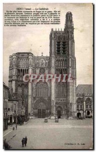 Old Postcard Sens La Cathedrale