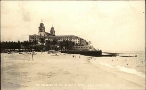 Palm Beach Florida FL The Breakers Hotel and Beach Real Photo Vintage Postcard