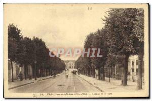 Old Postcard Chatillon sur Seine Cote d'Or Avenue de la Gare