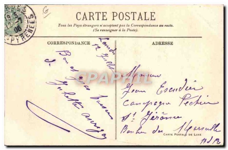 Old Postcard Lourdes Chevre goat TOP