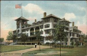 Northeaster Harbor ME Rock Inn c1910 Postcard