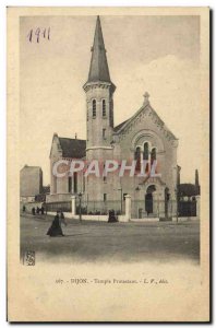 Old Postcard Dijon Protestant Church