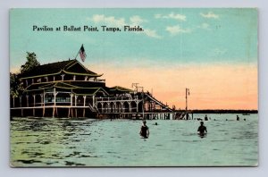PAVILION AT BALLAST POINT TAMPA FLORIDA POSTCARD (c.1910)