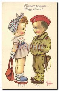 Postcard Modern Army Soldier Children Leclerc Cross of Lorraine