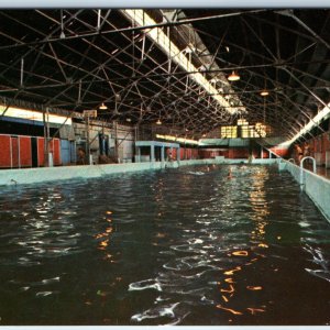 c1960s Hot Springs SD Evans Plunge Inside Medicinal Mineral Pool Bath Hi-Lo A222