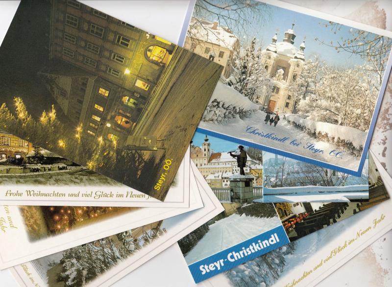 Steyr At Christmas 8x Austria Postcard s