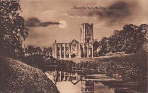 RIPON YORKSHIRE UK FOUNTAINS ABBEY~HARKER'S IRISH MOONLIGHT SERIES POSTCARD