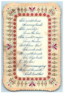 1880s Victorian Marriage Card Lovely Poem #5C
