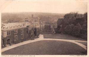 WARWICK LEICESTER UK CASTLE ~BIRDS EYE VIEW~ J J WARD PHOTO POSTCARD 1920s