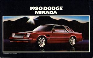 1980 Dodge Mirada Red Automobile Oversize Advertising Postcard