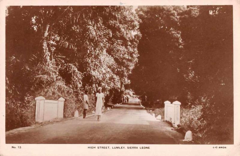 Lumley Sierra Leone Africa High Street Real Photo Antique Postcard J80145