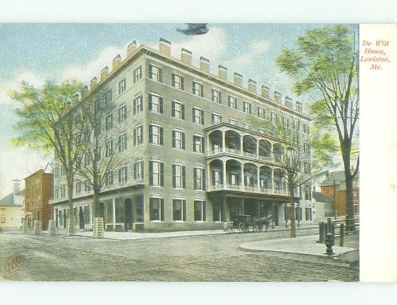 Divided Back DEWITT HOUSE HOTEL Lewiston Maine ME HQ5602