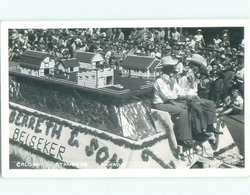 Pre-1962 rppc CALGARY STAMPEDE FLOAT Calgary Alberta AB W1026