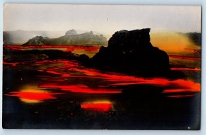 Hawaii HI Postcard RPPC Photo Volcano Lava c1910's Unposted Antique