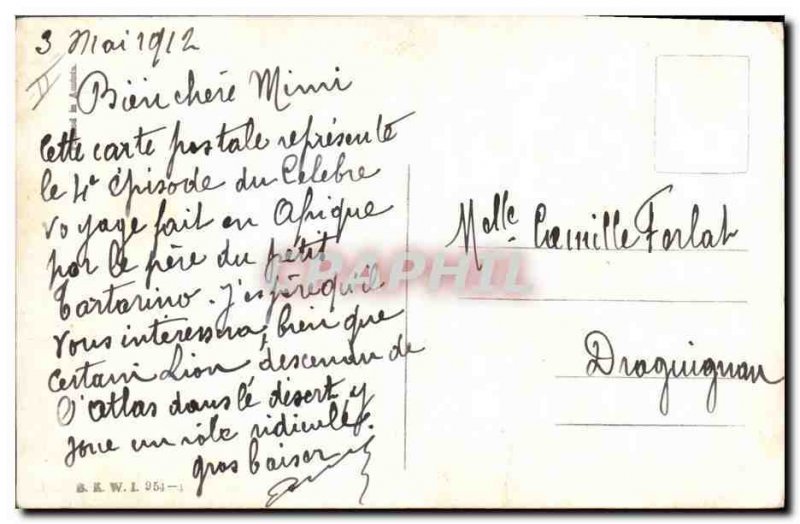 Postcard Old Birds Boat