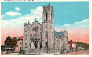 Saint Stephens Church Parish Religious Building Oil City Pennsylvania Postcard